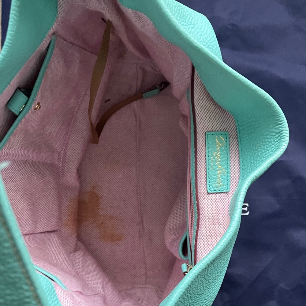 Dooney & Bourke Turquoise Leather Hobo Bag - Picture 2 of 2